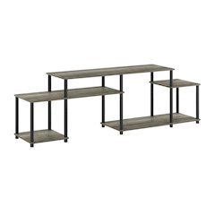 Wood TV stand for 55-inch screens with modern design and durable construction