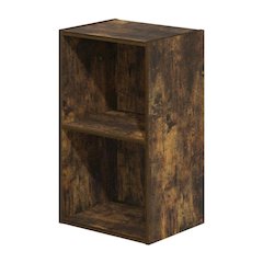 Wood Bookcase with Open Shelving for Home or Office Storage