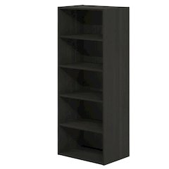 Wooden bookcase with open shelving and sturdy construction
