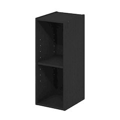 Black Wooden Bookcase with Compact Design and Sturdy Construction