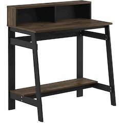 Columbia Walnut A Frame Computer Desk with Modern Style and Stable Frame