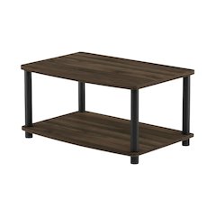 Wooden TV stand with elevated design and no tools required