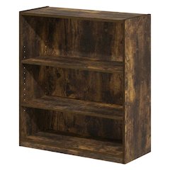 Wooden Bookcase with Open Shelves and Quality Craftsmanship