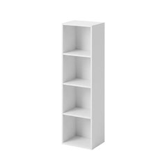 Wooden 4-Tier Open Shelf Closet Organizer for Multipurpose Storage, Organization