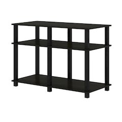 Wood TV stand with Espresso/Black finish for screens up to 40 inches