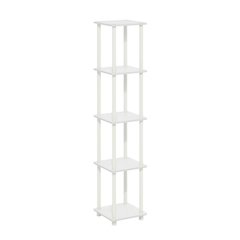 White Wooden Bookcase with Tall Storage and Stylish Finish