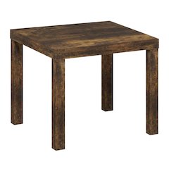Square Side Table Set with Amber Pine Finish for Living Rooms
