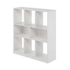 Wooden bookcase with spacious shelf storage for home or office use