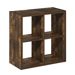 Wooden bookcase with clean design for versatile storage