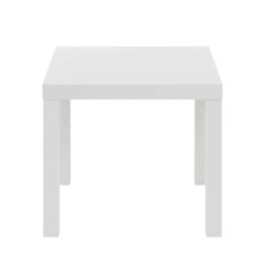 White, Side Table, Quality Build, Durable Wood Frame