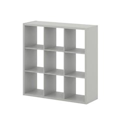 Gray Wood Open Back Wide Closet Organizer Shelf Wardrobe Cabinet