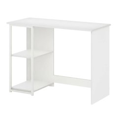 White Modern Living Computer Desk with Sturdy Construction and Spacious Surface