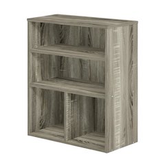 Wooden Bookcase in Warm Brown Finish for Elegant Home Storage