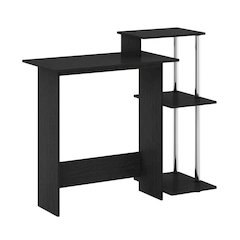 Stainless Steel Laptop Desk with Americano Finish for Home Use