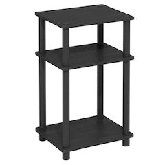 Dark Americano 3-Tier End Table with Modern Nightstand Design