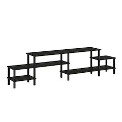 Espresso Wooden Entertainment Center for TVs up to 80 Inches with Ample Storage