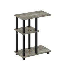 French Oak, C-Shape Side Table, Quality Build, Durable Wood Frame
