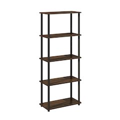 Wooden bookcase with simple design and sturdy build for home or office use