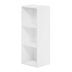 White 3-Tier No Tool Assembly Bookcase with Open Shelves for Easy Storage