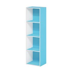 Wooden bookcase with open shelves for versatile storage