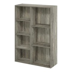 Reversible 7-Cube Storage Shelf In French Oak Finish With Open Design
