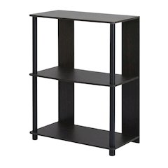 Walnut Bookcase with Spacious Shelving for Living Room and Office