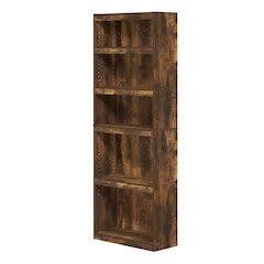 Amber Pine 5-Tier Shelf Bookcase with Ample Storage Space
