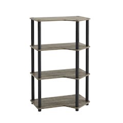 Wooden Bookcase with Shelves and Modern Design, Sturdy Storage Solution