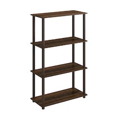 Wooden bookcase with versatile storage for home or office use