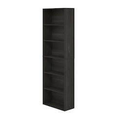 Espresso 6-Tier Open Bookcase with Wood Finish for Organizing and Display