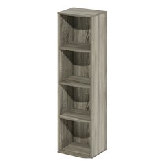 Corner Storage Bookcase with French Oak Finish for Living Spaces