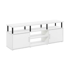 Wood TV Stand for 70 Inch Screens in White and Black with Modern Design