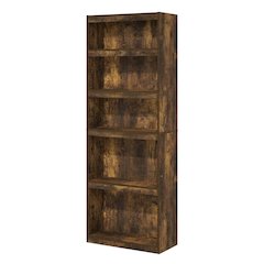 Contemporary Wooden Bookcase with Engineered Wood Finish for Living Room Display
