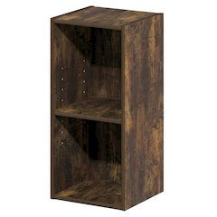 Wooden Bookcase in Finish with Open Shelving for Storage
