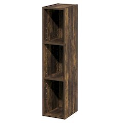 Wooden bookcase in finish with adjustable shelves for versatile storage