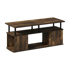 Amber Pine and Black Utility Coffee Table with Sturdy Frame and Modern Design