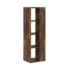 Wooden bookcase with open shelving for versatile storage