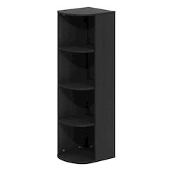 Blackwood 4-Tier Corner Bookcase with Open Shelves for Living Room Storage