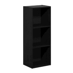 Wooden Bookcase in Walnut Finish with Adjustable Shelves