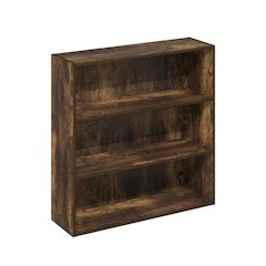 Amber Pine 3-Tier Open Shelf Bookcase with Modern Design, Durable Wood Material