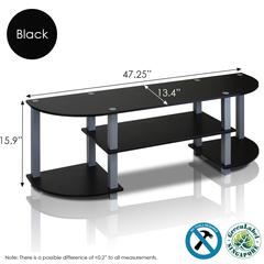 Turn-S-Tube Wide TV Entertainment Center, Black/Grey