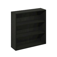 Three-Tier Open Shelf Bookcase in Espresso Finish for Storage and Display