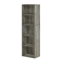 Wood Bookcase with Adjustable Shelves for Home Office and Living Room