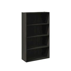 Wooden bookcase with sturdy structure and elegant finish