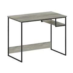 Grey Study Desk With Spacious Work Surface And Sturdy Construction