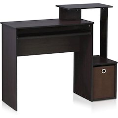 Brown Wooden Office Desk with Storage, Writing Desk and Study Desk Design