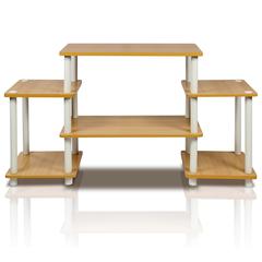 Turn-N-Tube No Tools Entertainment Center, Beech/White