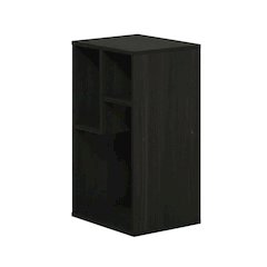 Irregular 3-Cube Bookcase with Espresso Finish, Storage Organizer, Modern Design