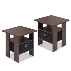 Petite End Table Bedroom Night Stand, Set of Two