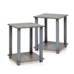 Simplistic End Table, Set of Two, French Oak Grey